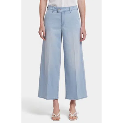 Nydj Mona High Waist Crop Wide Leg Jeans In Clear Waters