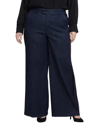 NYDJ NYDJ PLUS MONA LIGHTWEIGHT RINSE WIDE LEG JEAN