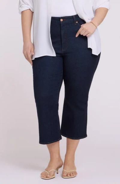Nydj Monica High Waist Kick Flare Crop Jeans In Blue