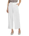 Nydj Morgan Stretch Linen Wide Leg Ankle Pants In White