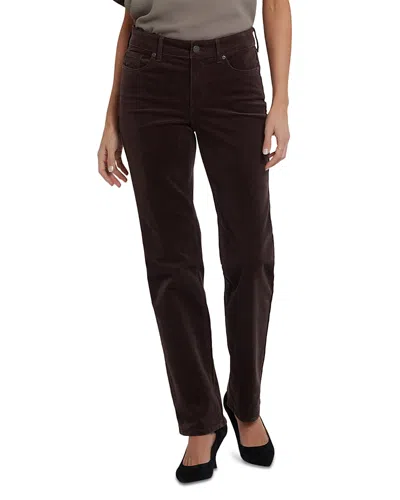 Nydj Njdj Marilyn Straight Corduroy Pants In Black