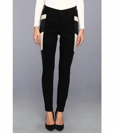 Nydj Original Slimming Fit Racer Panels Skinny Jeans In Black