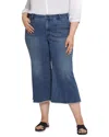 Nydj Plus Patchie Major Womens High-waist Cotton Capri Jeans