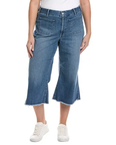 Nydj Plus Patchie Major Wide Leg Capri Compass Jean In Blue