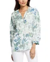 Nydj Paulina Tie Dye Recycled Polyester Peasant Top In Cape Malea