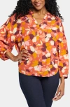 Nydj Paulina Peasant Blouse In Gingervale