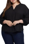 Nydj Paulina Peasant Top In Black