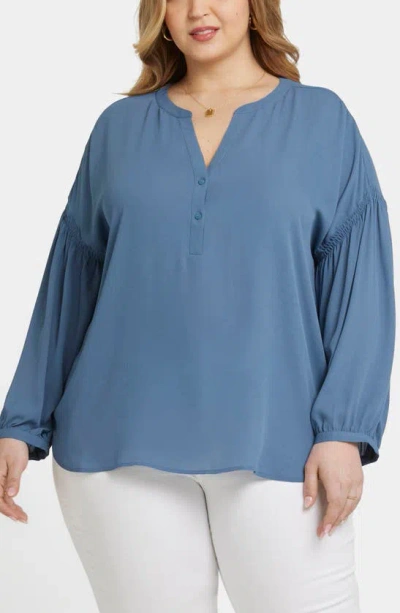 Nydj Paulina Peasant Top In Blue