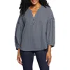 Shop Nydj Paulina Womens Printed Polyester Peasant Top In Multi