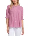 Nydj Pleated Peasant Blouse