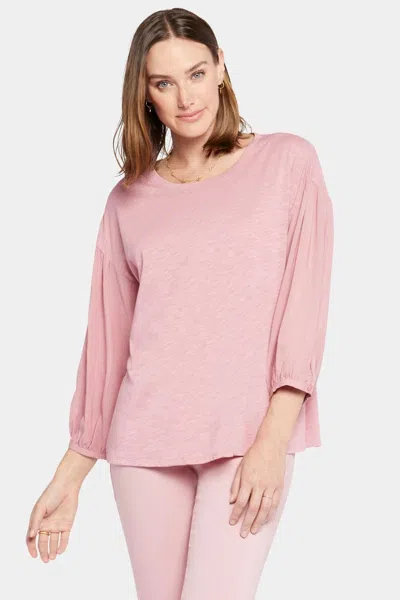 Nydj Peasant Shirt In Pink
