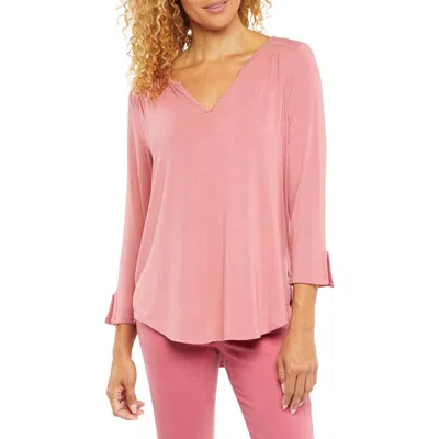 Nydj Perfect Tee Womens Modal Pullover Top In Multi