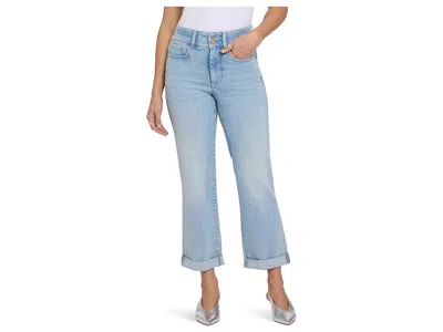 Nydj Petite Bailey Straight Crop Re-new Denim Jeans In Blue