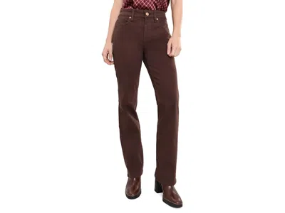 Nydj Petite Barbara Bootcut Jeans Women's Clothing Bitter Chocolate: 2p 30, Cotton/denim/elastane In Brown