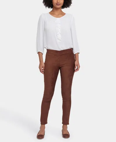 Nydj Petite Basic Pull On Legging Pants In Brown