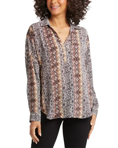 Nydj Petite Becky Blouse In Multi