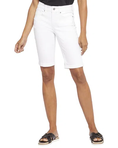 Nydj Petite Ella Mid Rise Denim Shorts In White