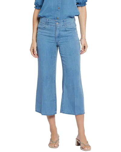 Nydj Petite Brigitte Light Marine Wide Leg Jean In Blue