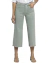 Nydj Brigitte Frayed High Waist Wide Leg Capri Jeans