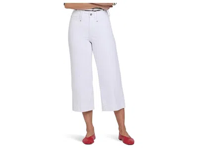 Nydj Petite Brigitte Wide Leg Capri Jeans In White