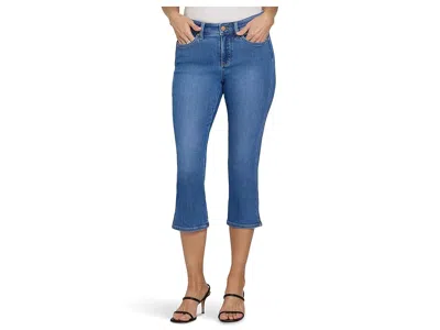 Nydj Petite Chloe Capri Side Slit Jeans In Blue