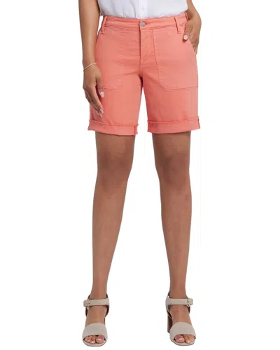 Nydj Petite Diana Coral Haze Short In Multi