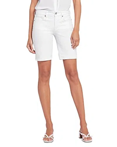 Nydj Petite Ella Mid Rise Denim Shorts In White