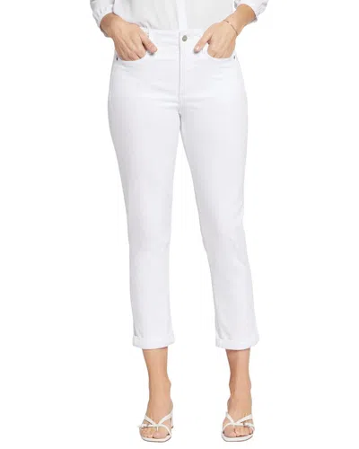 Nydj Petite Girlfriend Optic White Straight Leg Jean