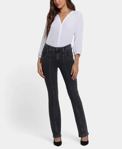 Nydj Petite High-rise Billie Mini Bootcut Jeans In White