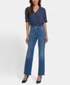 Nydj Petite High Rise Marilyn Straight Jeans In Blue