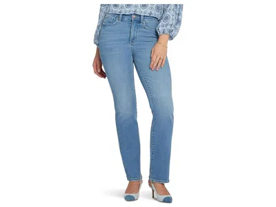 Nydj Petite High Rise Straight Jeans In Blue