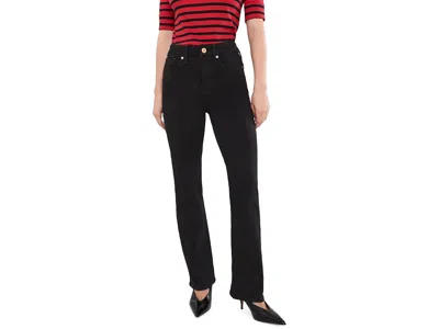 Nydj Petite High-rise Barbara Bootcut Jeans Women's Clothing Black Rinse: 12p 30, Cotton/denim/elastane In Animal Print