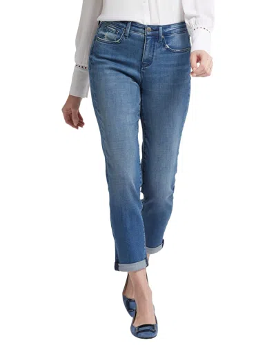 Nydj Petites Margot Girlfriend Jeans In Cascade Wave In Blue