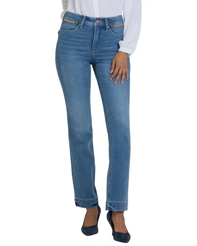 Nydj Petite Marilyn Bastille Sea Straight Leg Jean In Blue