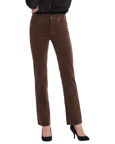 Nydj Petite Marilyn Coffee Bean Straight Leg Jean In Brown