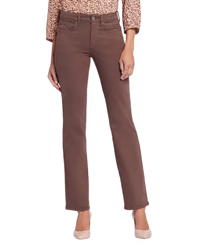 Nydj Petite Marilyn Coffee Bean Straight Leg Jean In Brown