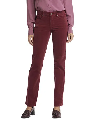 Nydj Marilyn Corduroy Straight Leg Pants In Cranberry Pie