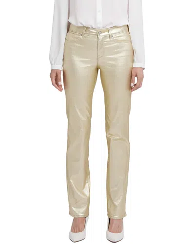 Nydj Petite Marilyn Gold Coated Straight Leg Jean
