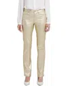 Nydj Marilyn Coated Straight Leg Jeans In Gold