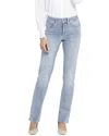 Nydj Marilyn Frayed Two-button Ankle Straight Leg Jeans