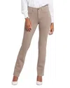 Nydj Petite Marilyn High Rise Straight Jeans In Black In Brown