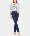 Nydj Petite Marilyn High Rise Straight Leg Jeans In Multi