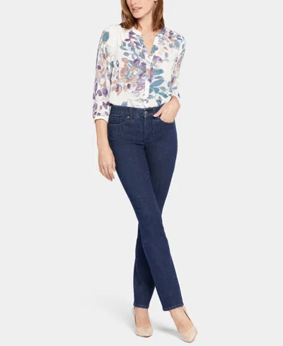 Nydj Petite Marilyn High Rise Straight Leg Jeans In Multi
