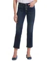 Nydj Marilyn Frayed Exposed Button Ankle Straight Leg Jeans In Multi