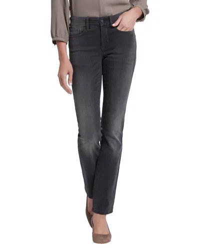 Nydj Petite Marilyn Murcia Peaks Straight Leg Jean In Black