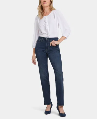 Nydj Petite Marilyn Pull On Straight Jeans