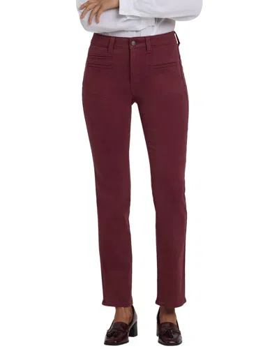 NYDJ PETITE MARILYN SIENNA RED STRAIGHT LEG JEAN