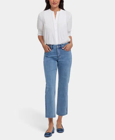 Nydj Petite Marilyn Straight Ankle Jeans In White
