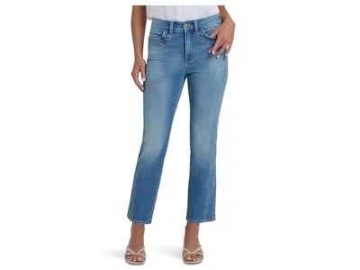 Nydj Petite Marilyn Straight Ankle Paneled Seam Detail Jeans In Blue