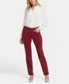 Nydj Petite Marilyn Straight Leg High Rise Jeans In Brown